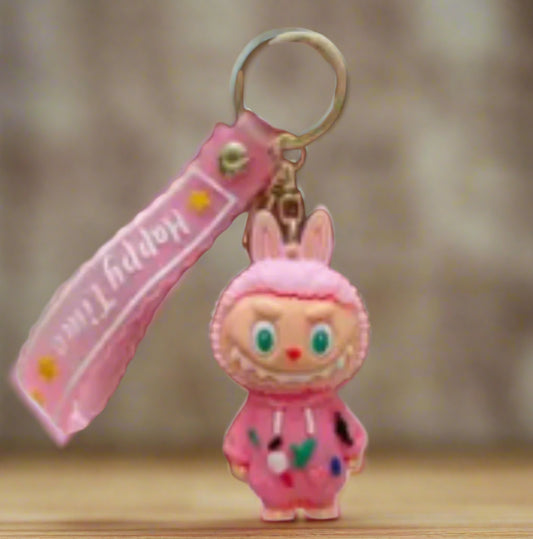Keychain - Pinky-bu Labubu Happy Time