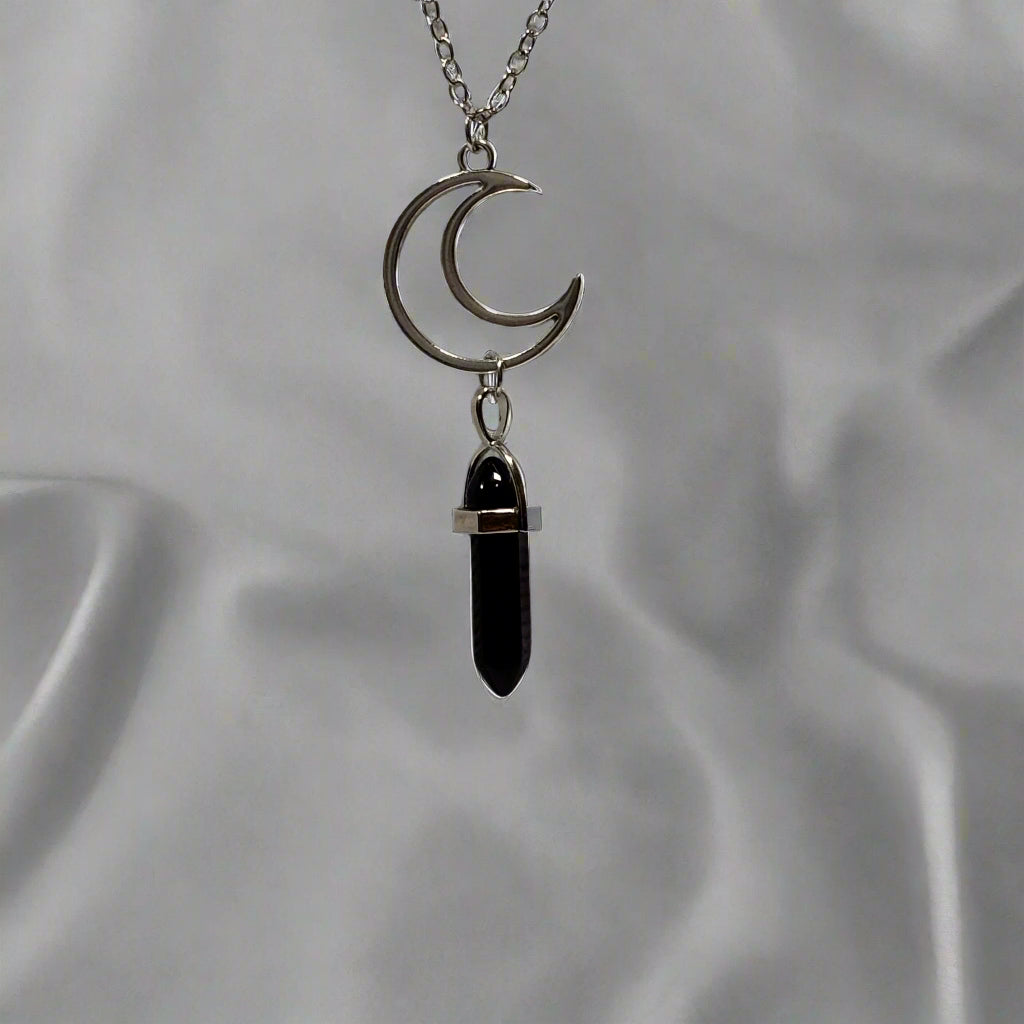 Necklace - Hexagonal Crystal Sun or Moon