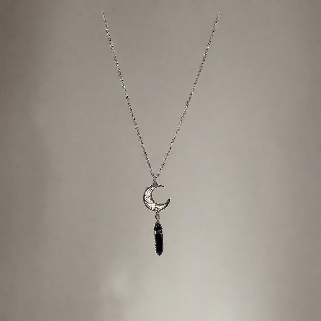Necklace - Hexagonal Crystal Sun or Moon