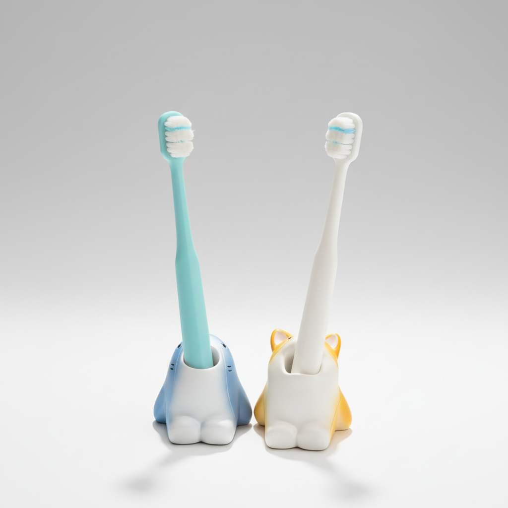 Toothbrush Holder - Shark - Resin - Sturdy Counter Top
