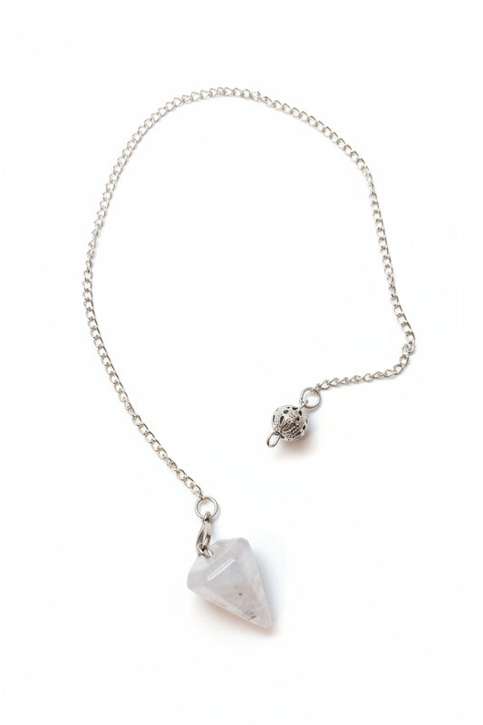 Pendulum - Rose Quartz Crystal - Hexagon Pointed Cone