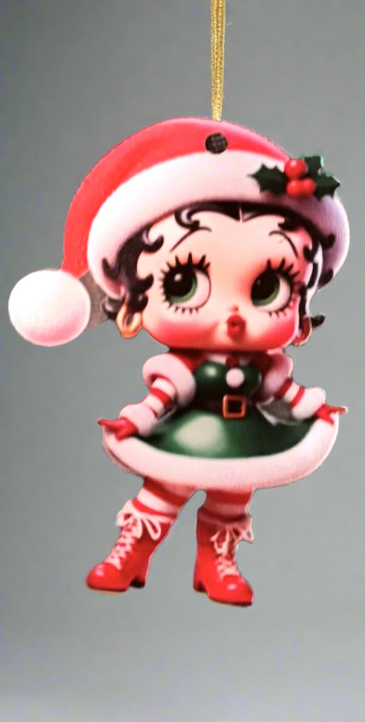 2D Acrylic - Betty Boop - Christmas Ornament