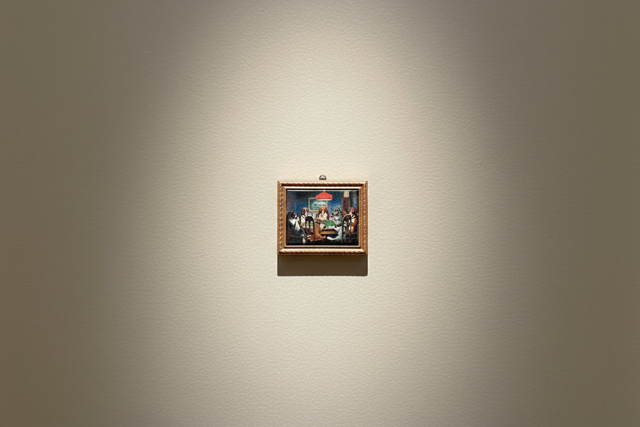 Mini Brands - ZURU - Masterpieces - Miniature -  "Dogs Playing Poker" Painting