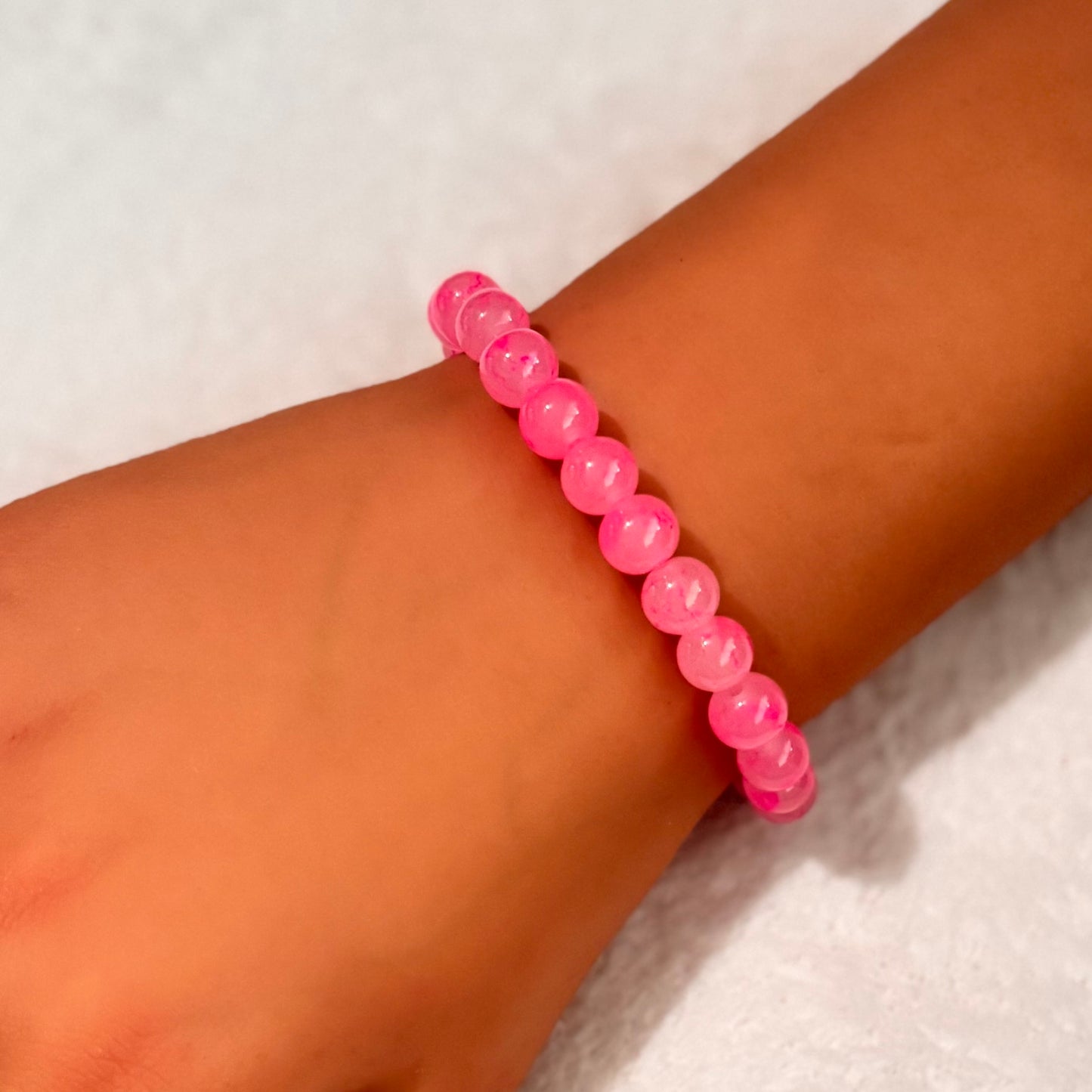 Bracelet - Bubble Gum Pink Quartz