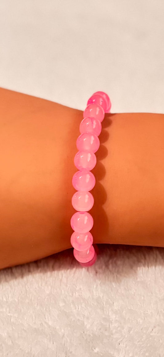 Bracelet - Bubble Gum Pink Quartz