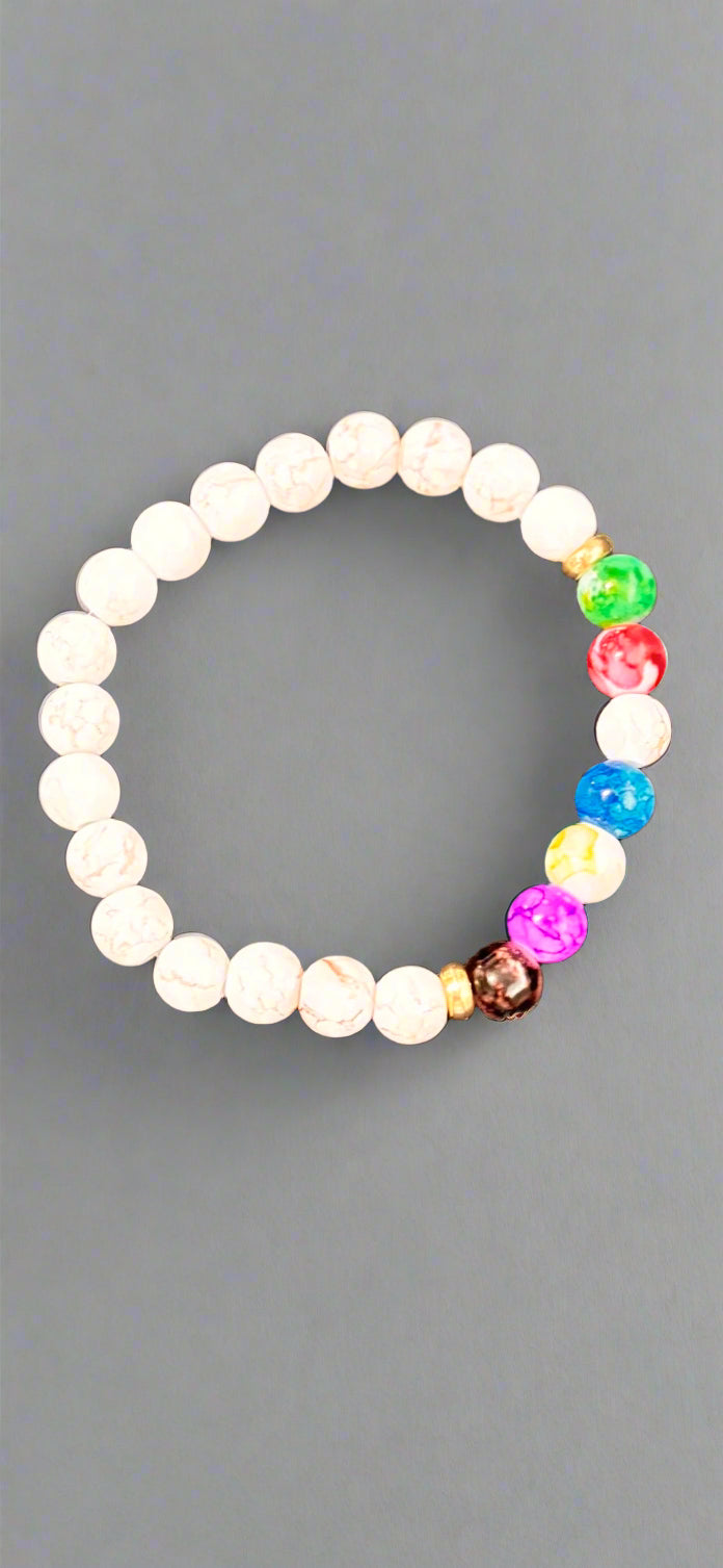 Bracelet - Beaded 7 Chakra Lava Rock Stone