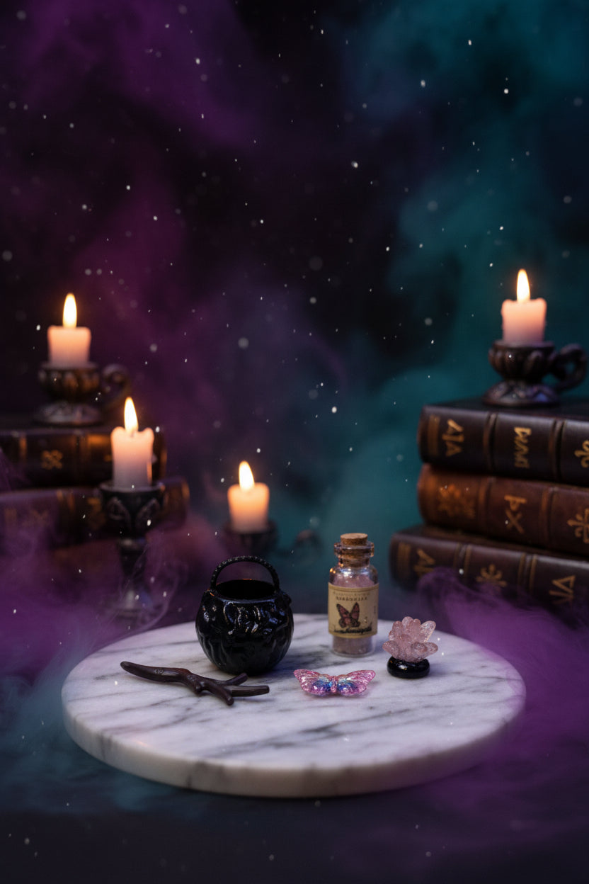 Miniatures - Butterfly Potion & Cauldron Collectible Set