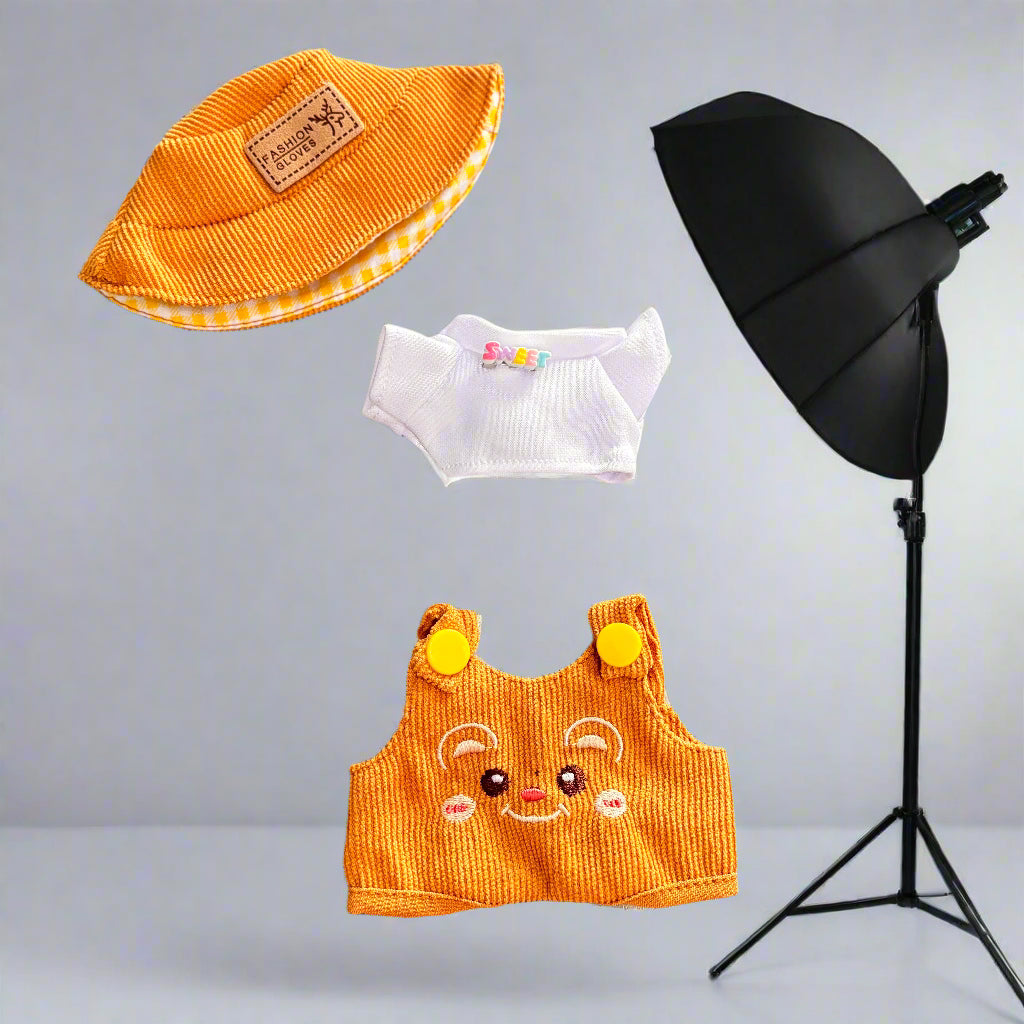 Labubu Outfit - Sunny Banana Overalls Set