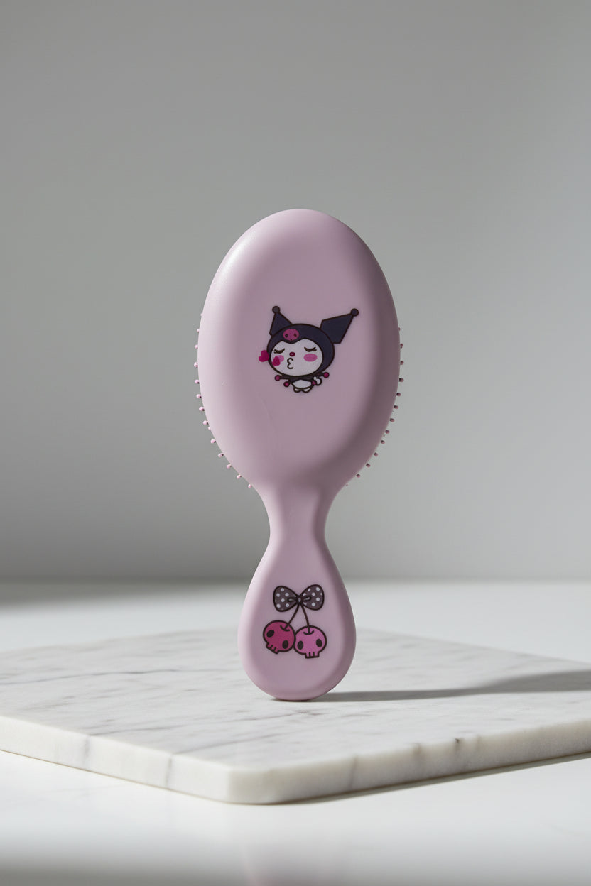Hair Brush - Compact Size - Kuromi - Lavender Color