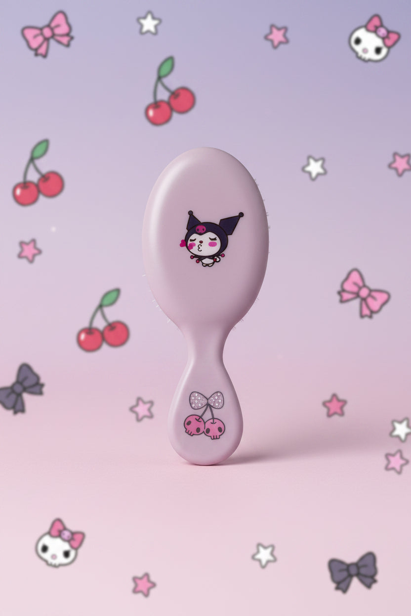 Hair Brush - Compact Size - Kuromi - Lavender Color