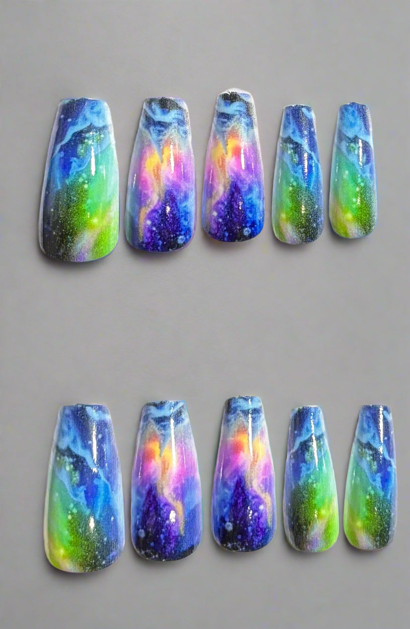 Press on Nails - Galaxy Nebula
