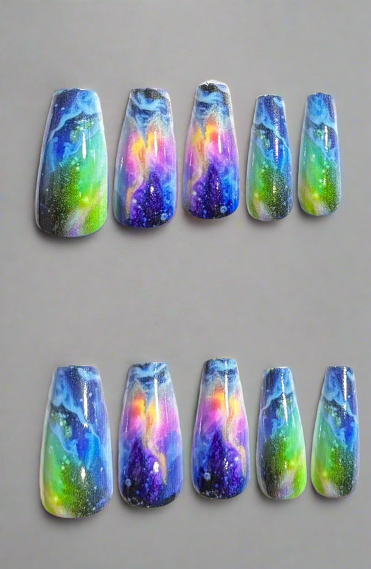 Press on Nails - Galaxy Nebula
