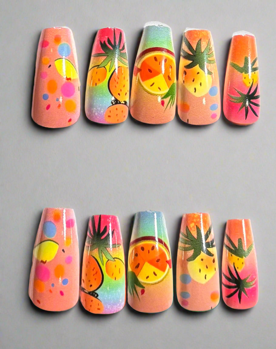 Press on Nails - Tropical Fruit