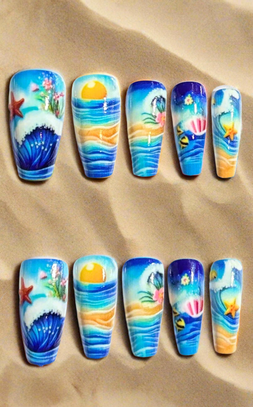 Press on Nails - Blue Ocean Vibe