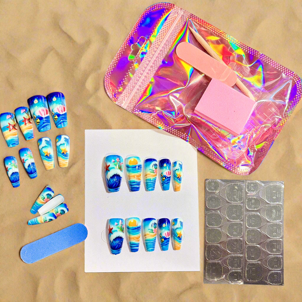 Press on Nails - Blue Ocean Vibe