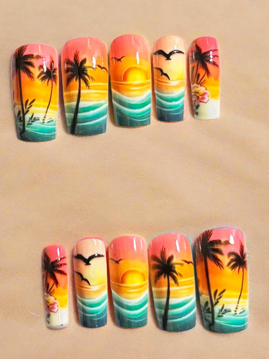 Press on Nails - Sweet Palm Tree Vibe