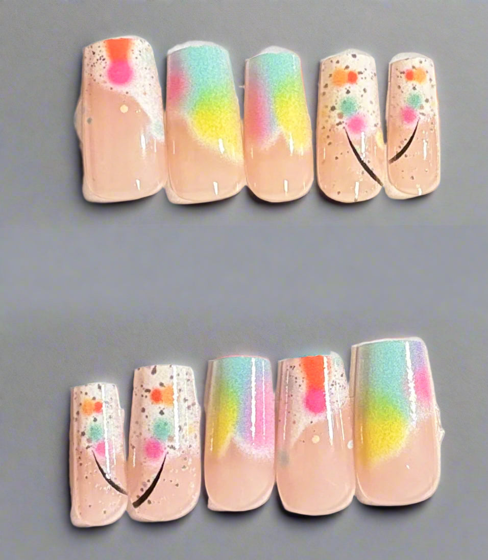 Press on Nails - Speckled Confetti