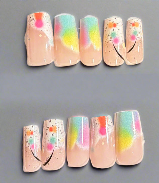 Press on Nails - Speckled Confetti