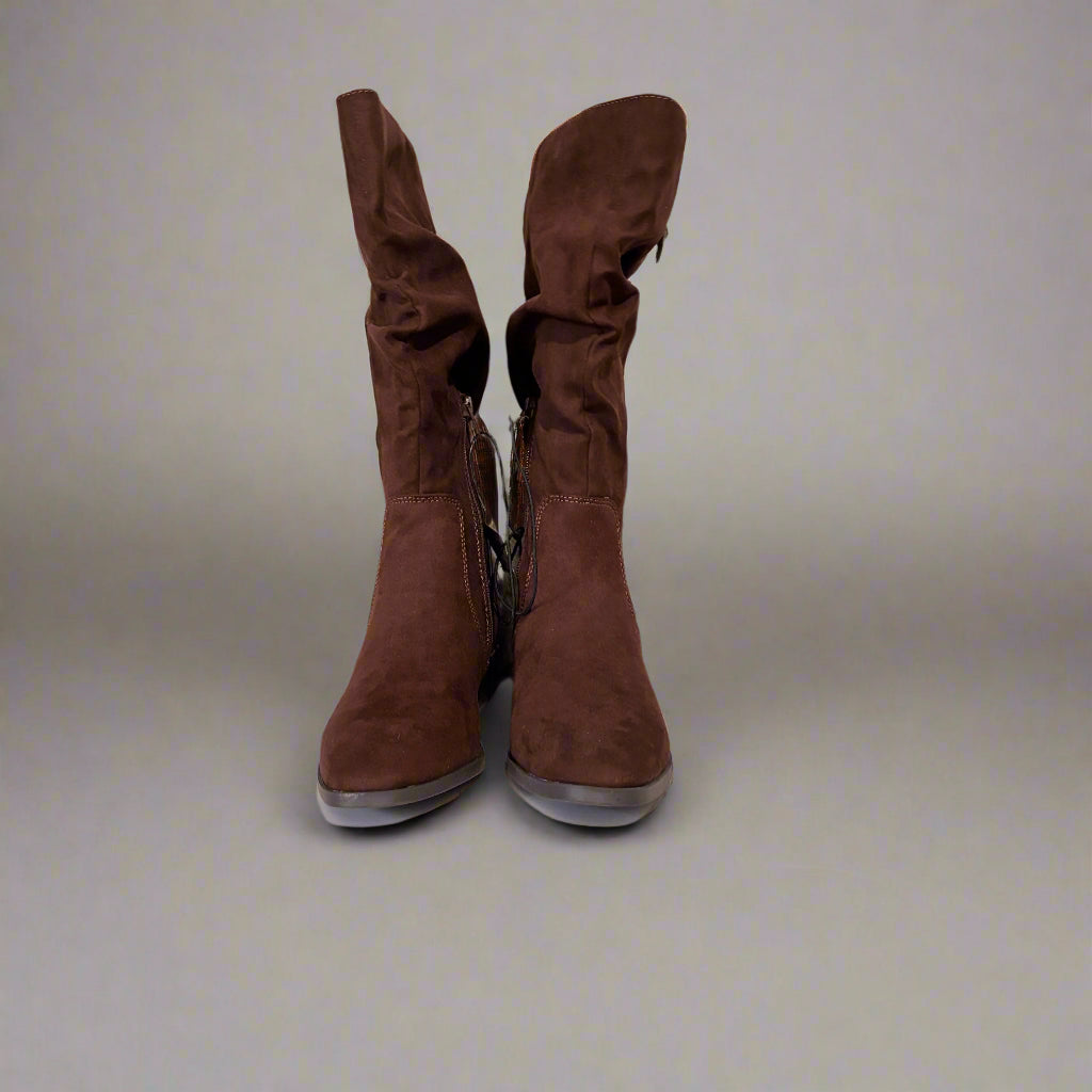 Ladies Boots - St. John's Bay - Suede - 8 Medium - Chocolate Brown