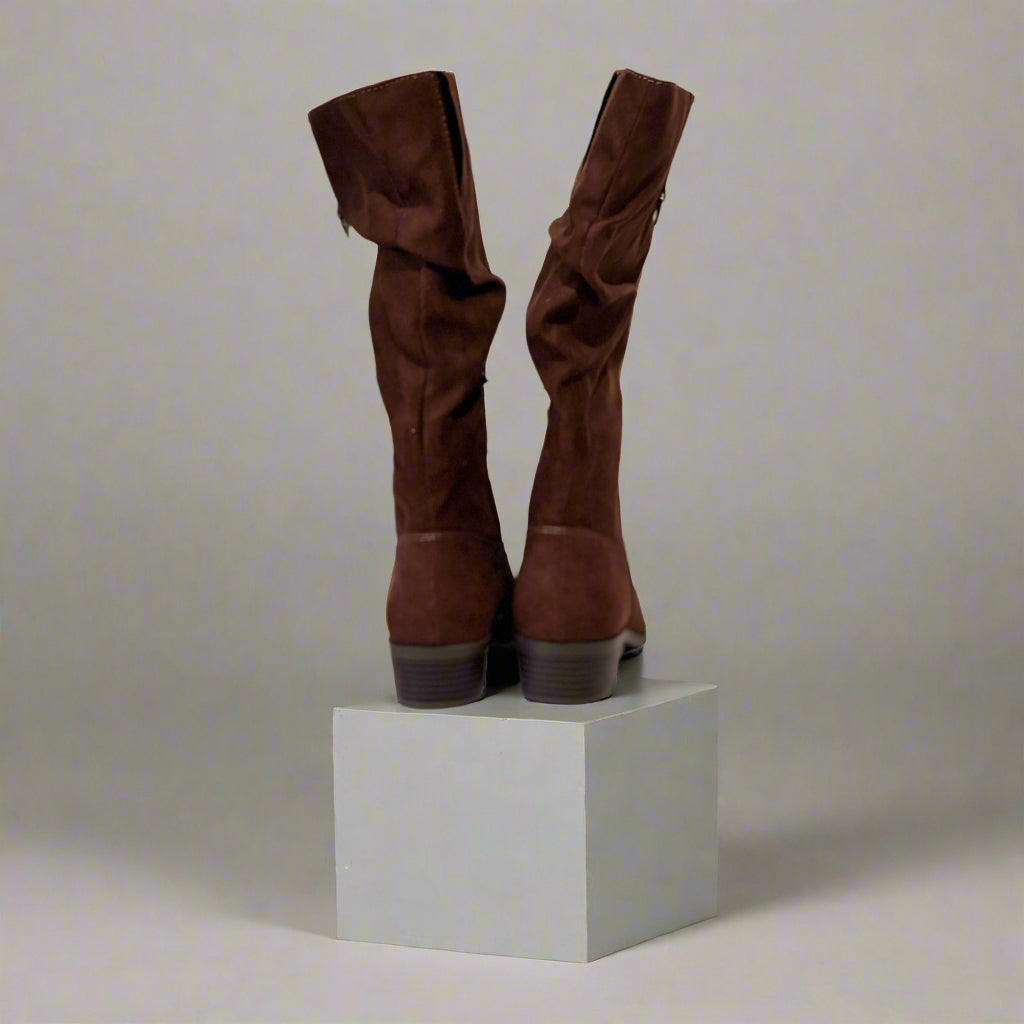 Ladies Boots - St. John's Bay - Suede - 8 Medium - Chocolate Brown