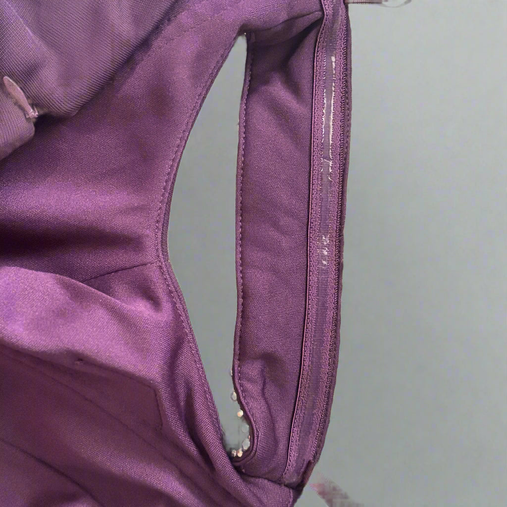 Gown - Betsy and Adam - Off Shoulder - Deep Purple - Size 4