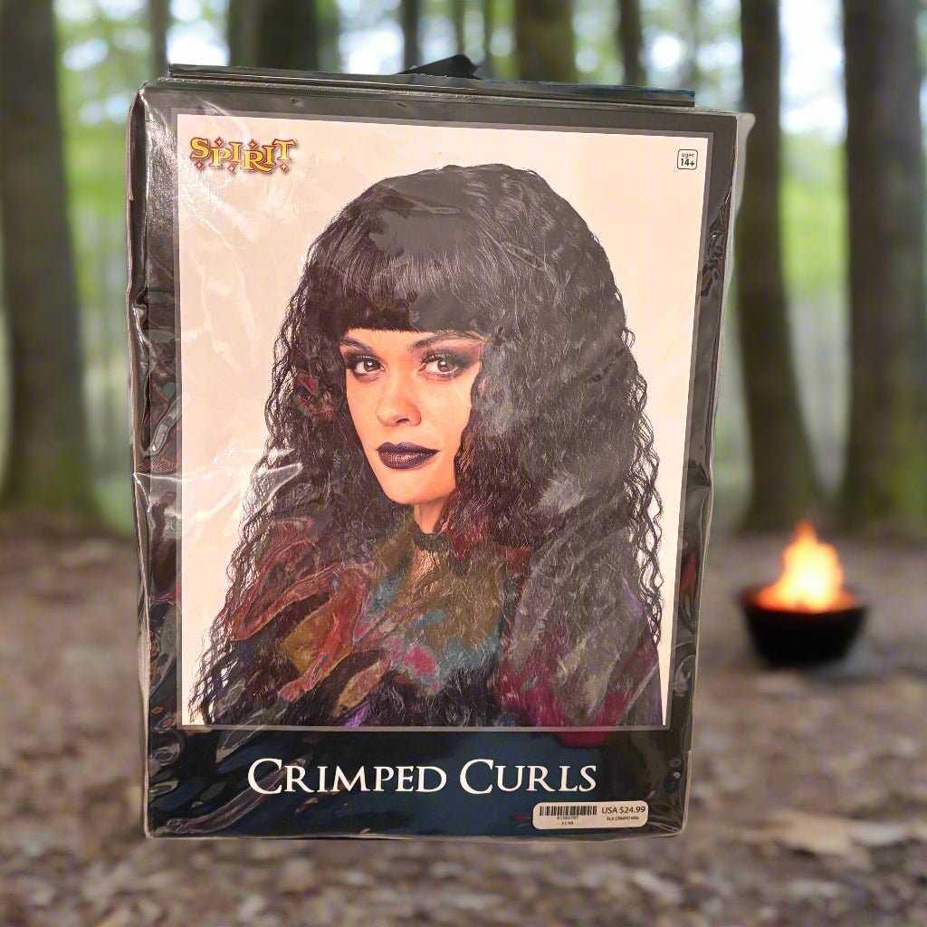 Black Wig - Spirit Halloween - Crimped Curls