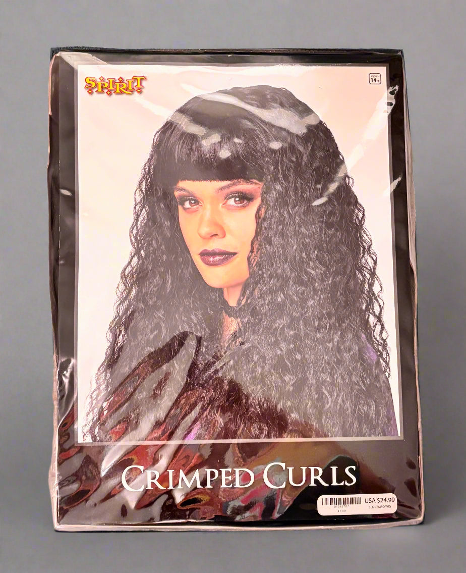 Black Wig - Spirit Halloween - Crimped Curls