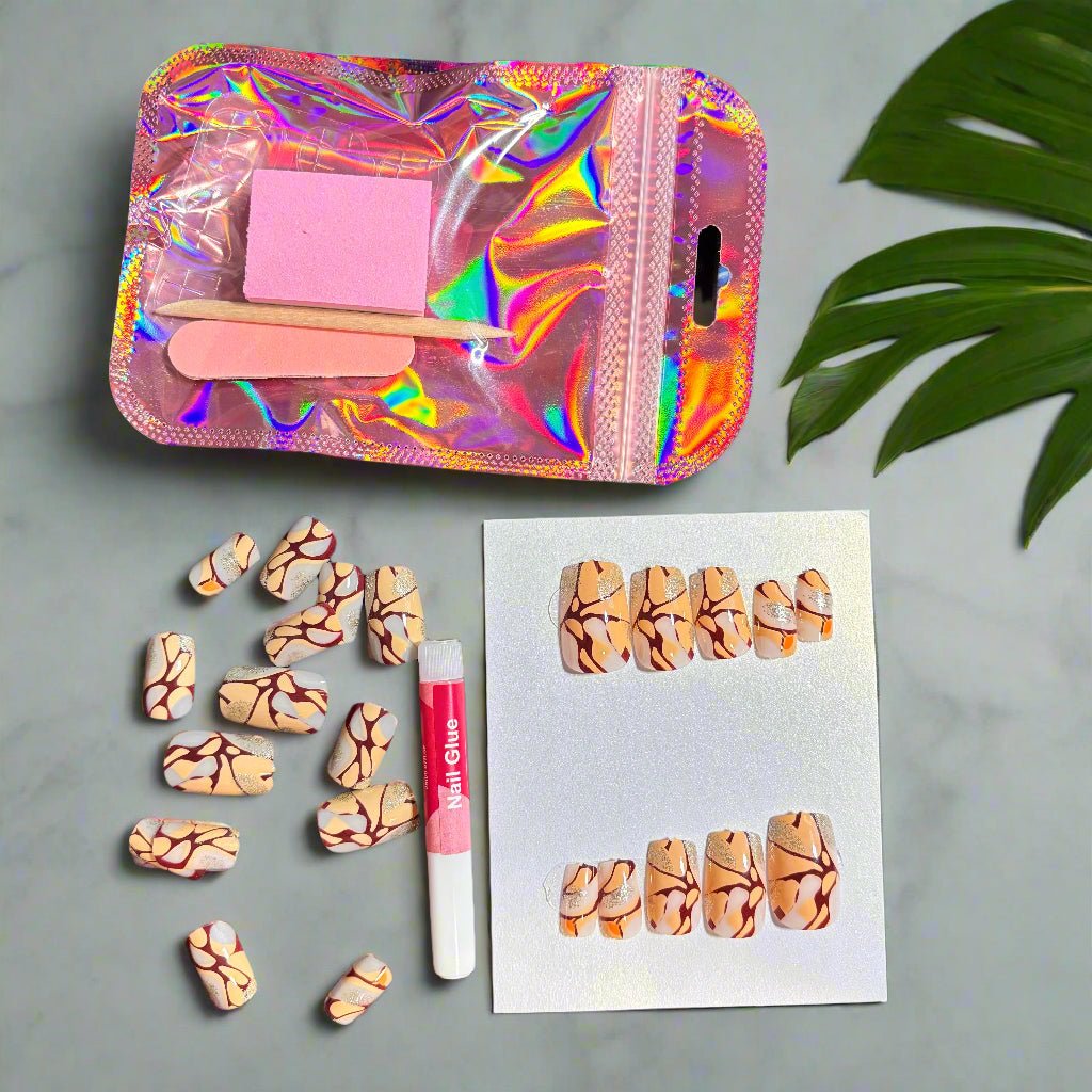 Press on Nails - Monarch Wing