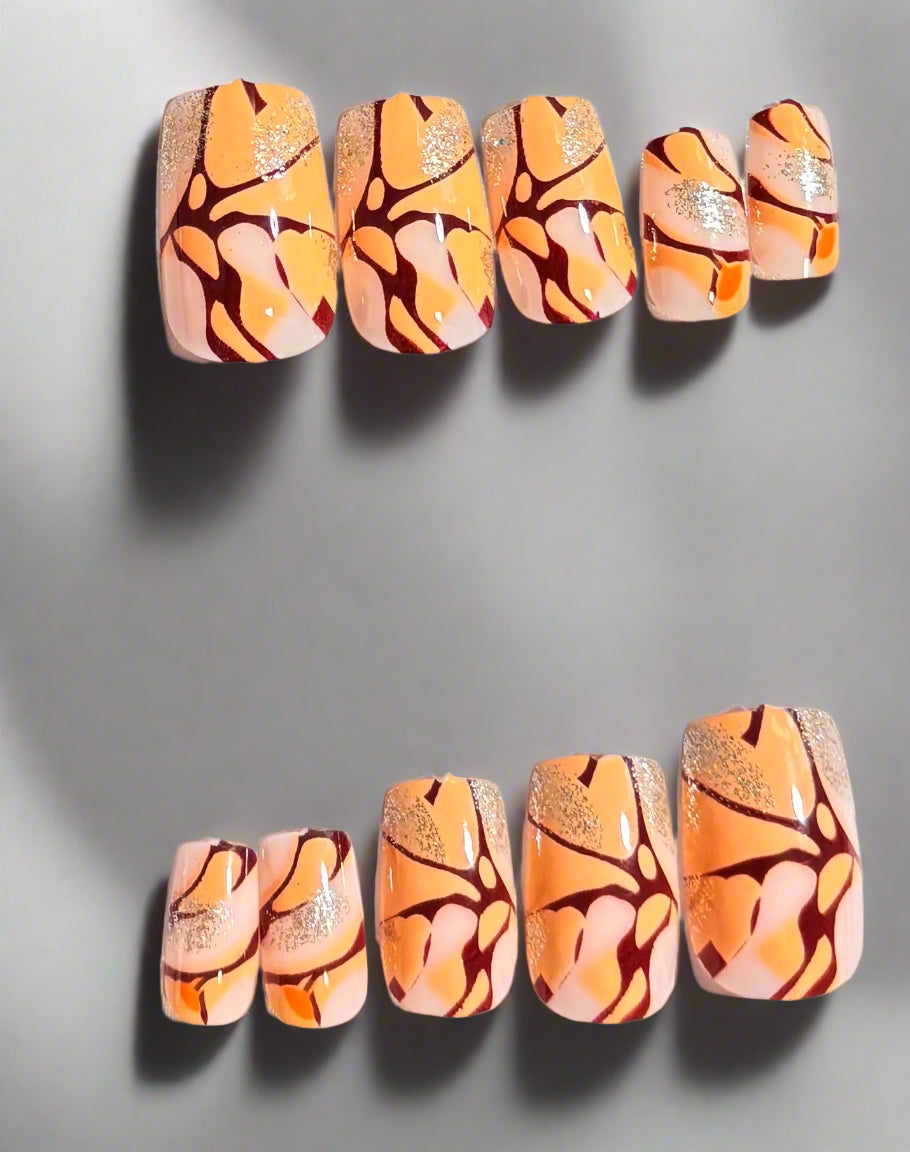 Press on Nails - Monarch Wing