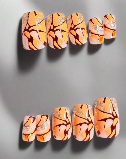 Press on Nails - Monarch Wing