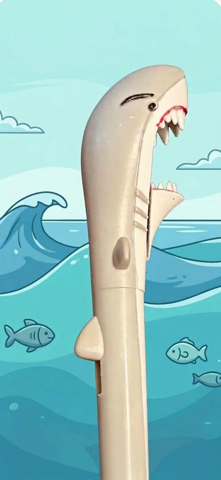 Take a Bite Outta Boredom with "Shark Bite Pens" - Black Ink