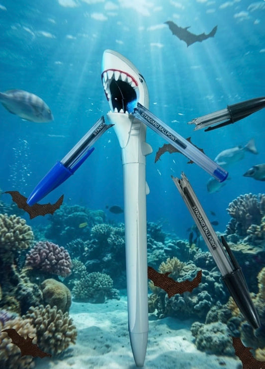 Take a Bite Outta Boredom with "Shark Bite Pens" - Black Ink