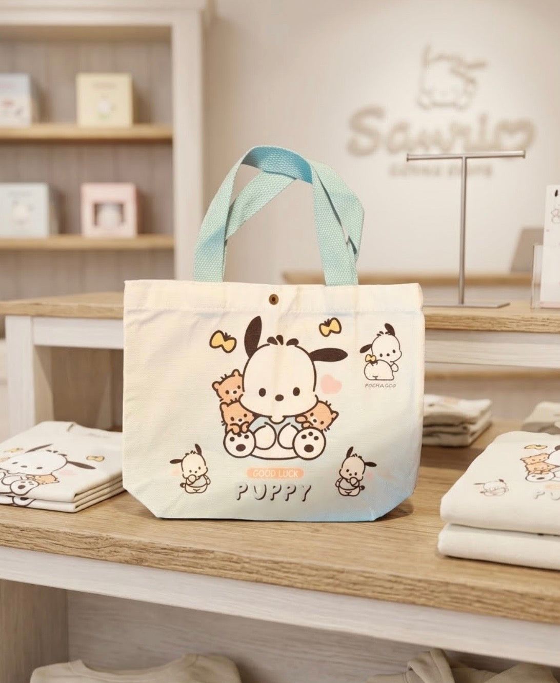 Tote Bag - Sanrio - Pochacco - with Snap Closure