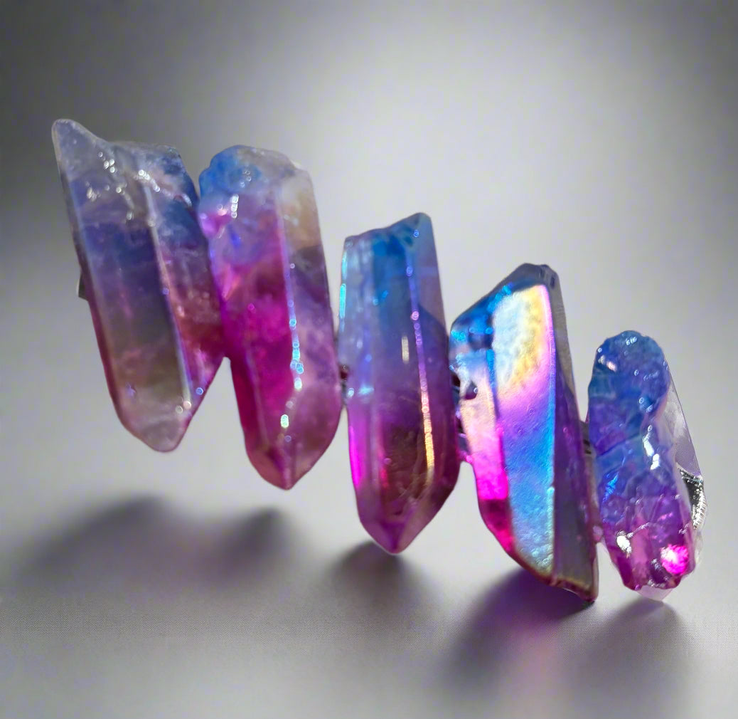 Hair Barrette - Angel Aura Quartz