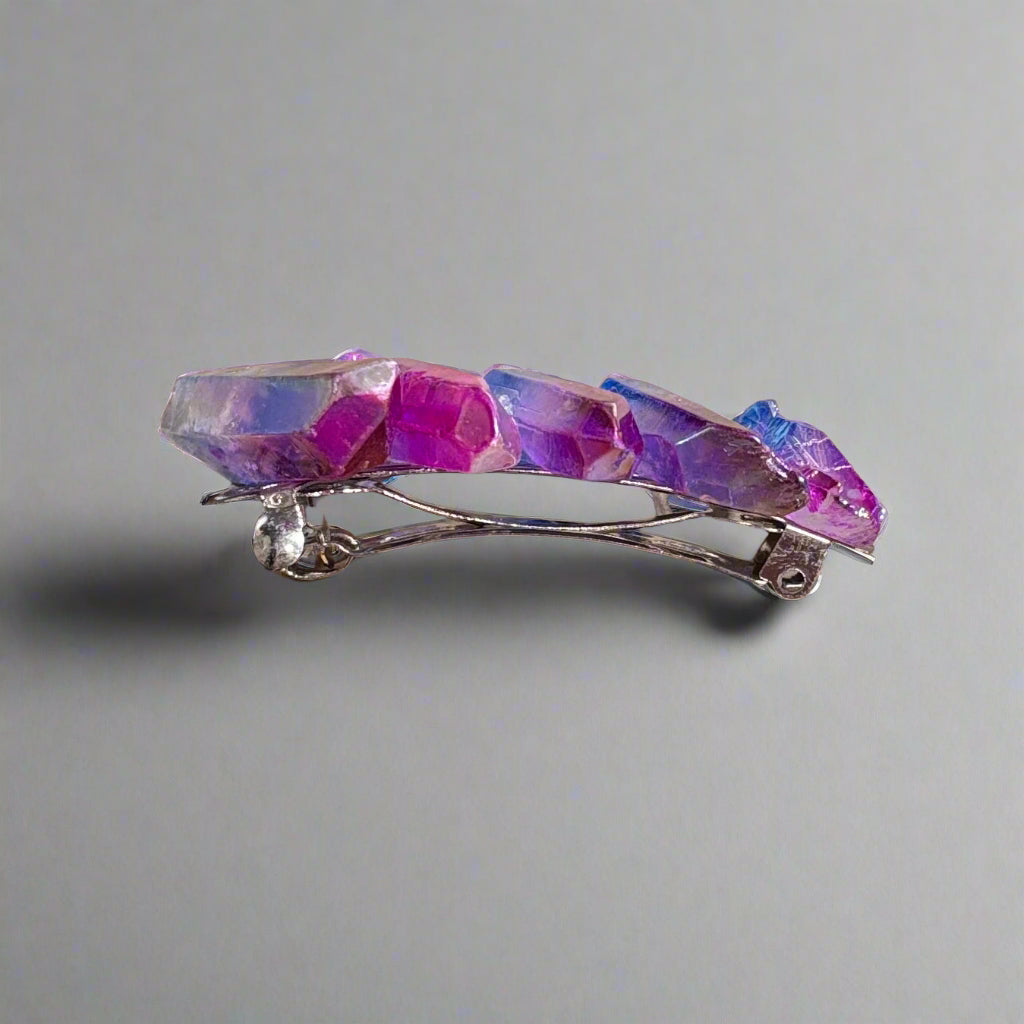 Hair Barrette - Angel Aura Quartz