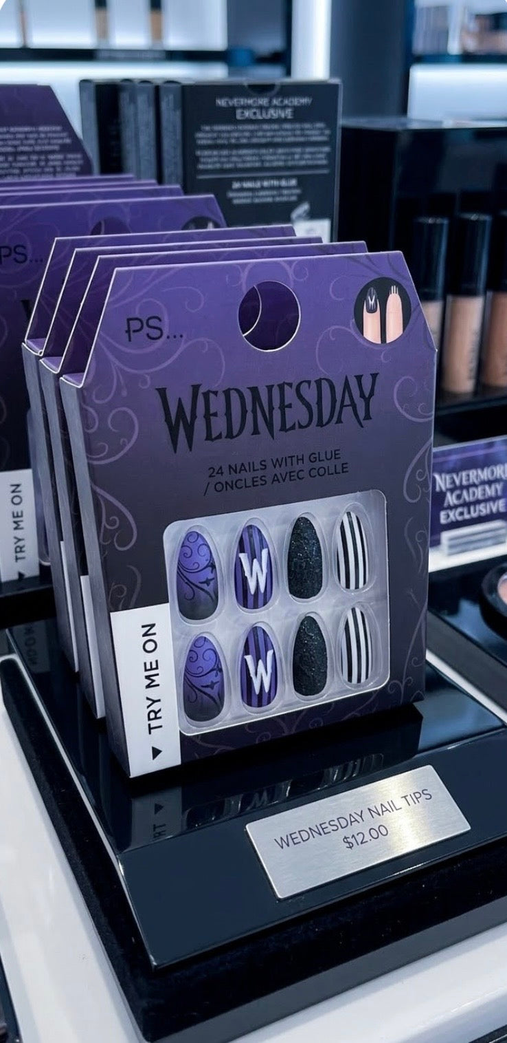 False Nails - PS... Wednesday - Set of 24