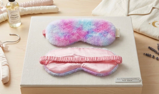 Sleep Mask - Fluffy - Soft - Tie Dye Pastels