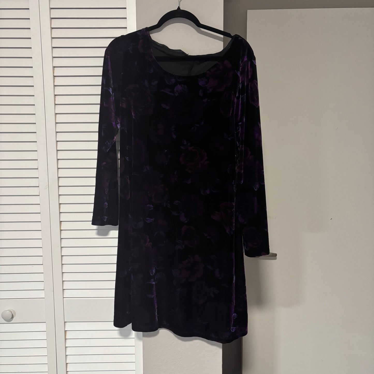Dress - Velour in Deep Purple