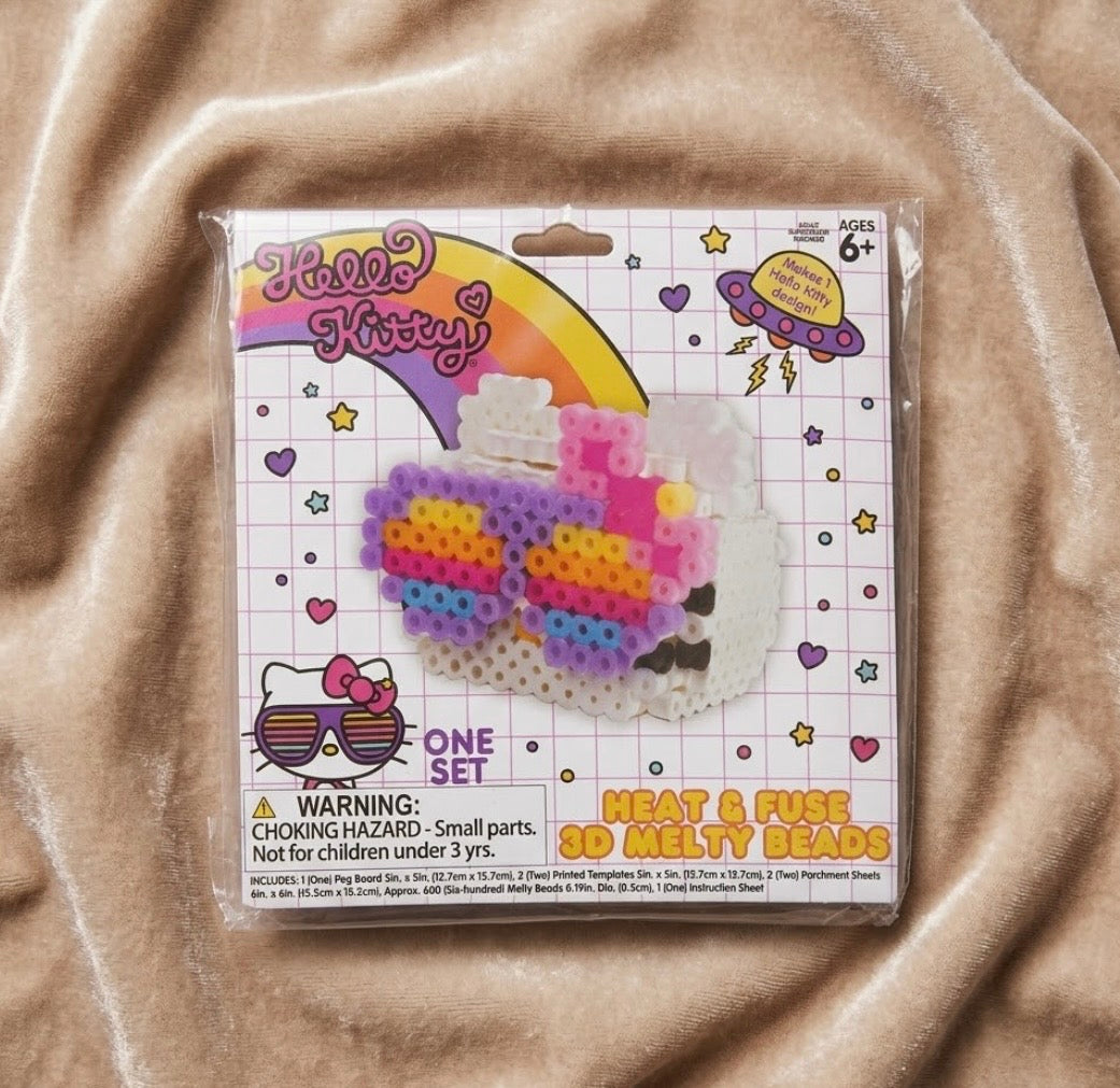 Hello Kitty - Mini Diamond Paint Kit and Heat & Fuse 3D Melty Beads Kit - Set of Two