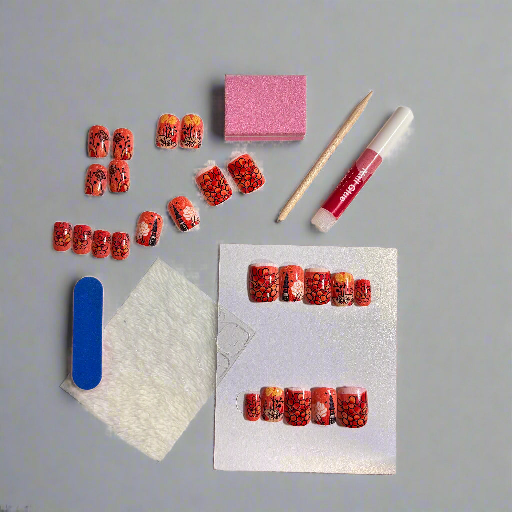 Press on Nails - Autumn Fall Foliage