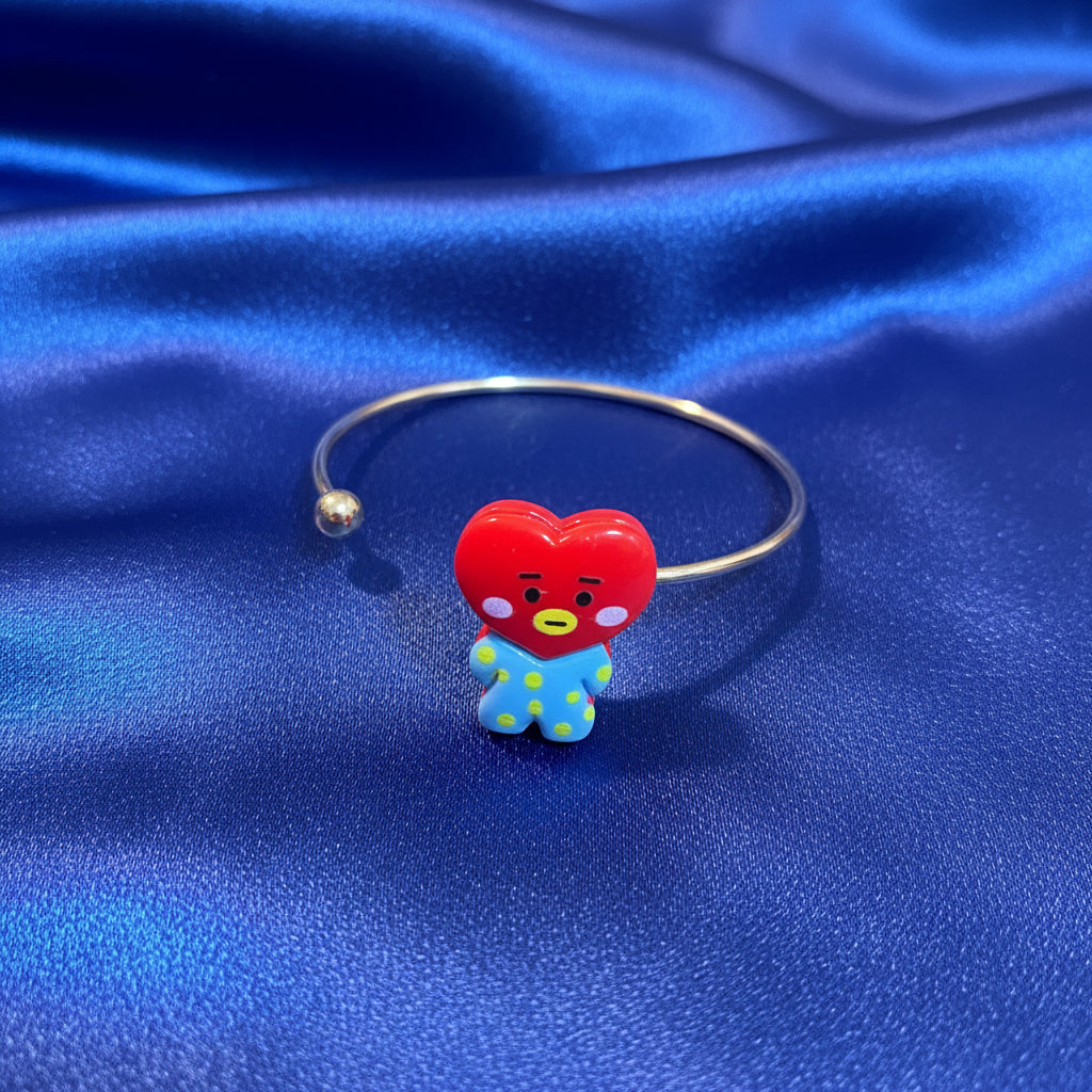 Bracelet - Tata - BT21 Inspired - Heart Character - Bangle
