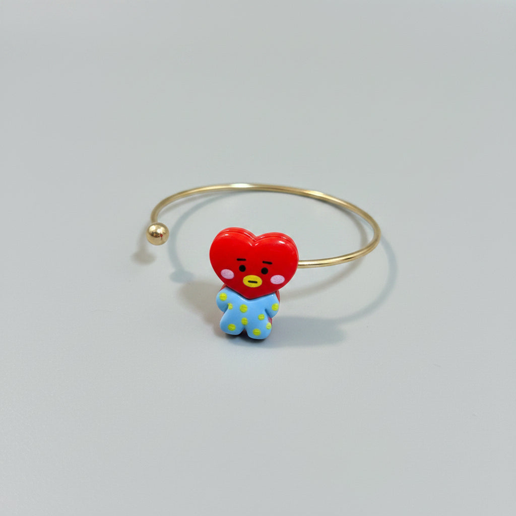 Bracelet - Tata - BT21 Inspired - Heart Character - Bangle