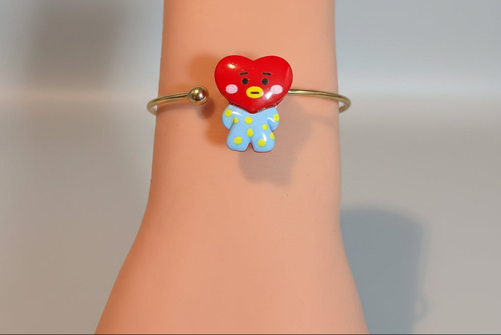 Bracelet - Tata - BT21 Inspired - Heart Character - Bangle