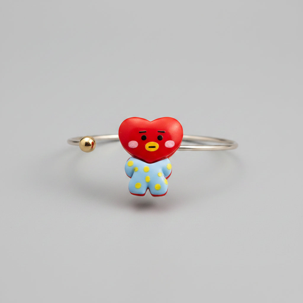 Bracelet - Tata - BT21 Inspired - Heart Character - Bangle
