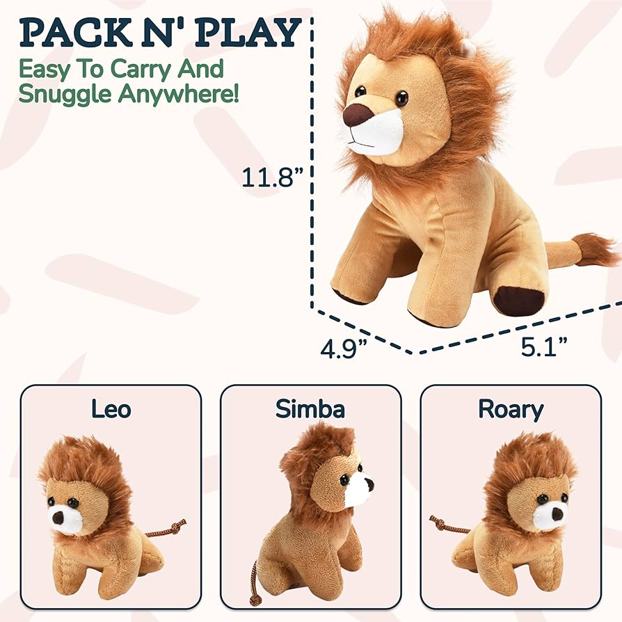 Toy - (4-in-1 ) Plush Lion Set - Snug A Babies