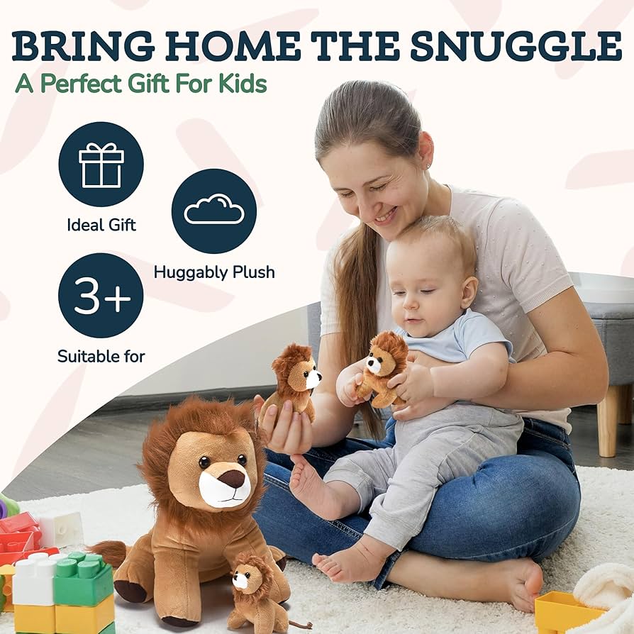 Toy - (4-in-1 ) Plush Lion Set - Snug A Babies