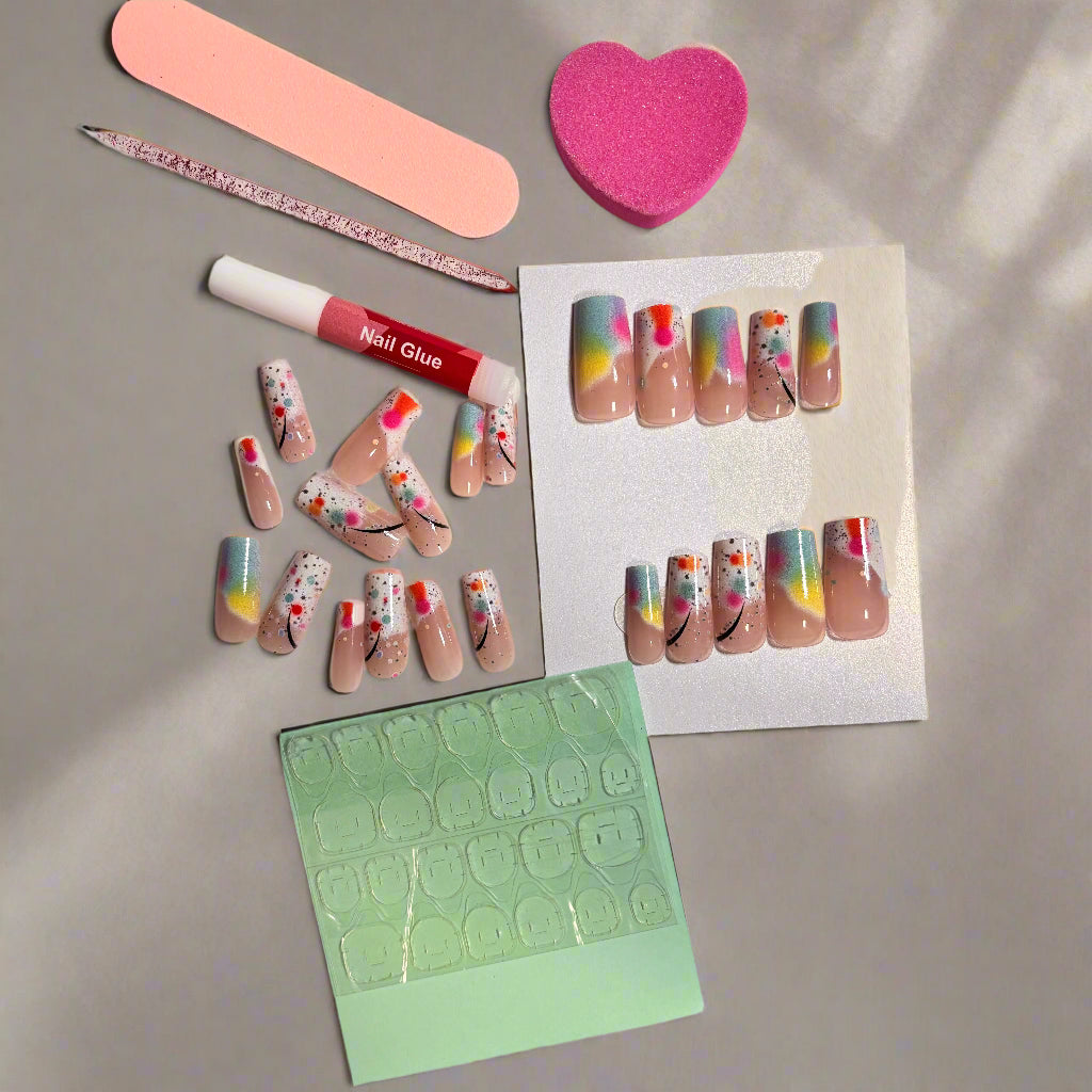 Press on Nails - Retro Slatter Paint