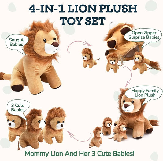 Toy - (4-in-1 ) Plush Lion Set - Snug A Babies