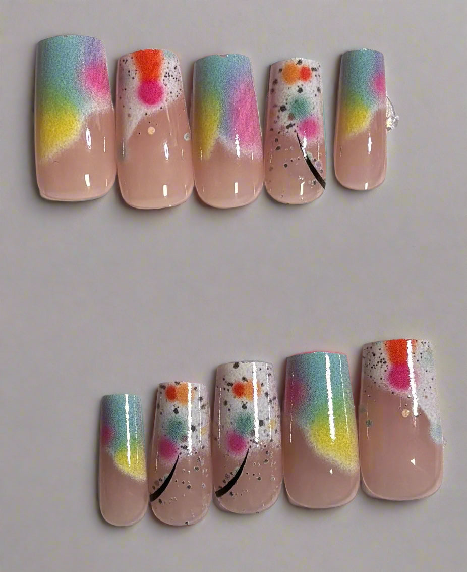 Press on Nails - Retro Slatter Paint