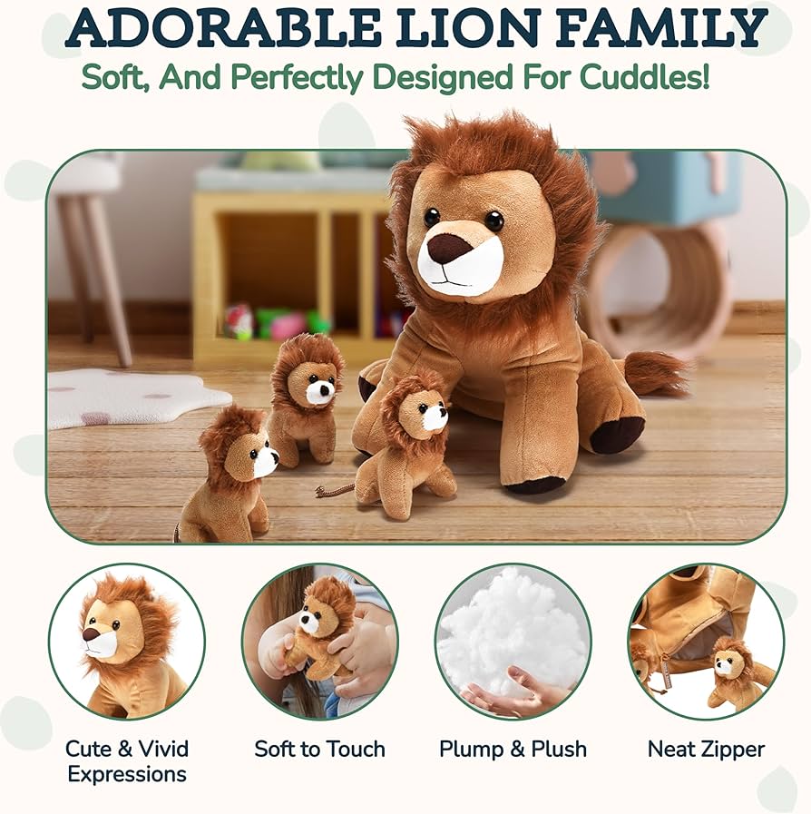 Toy - (4-in-1 ) Plush Lion Set - Snug A Babies